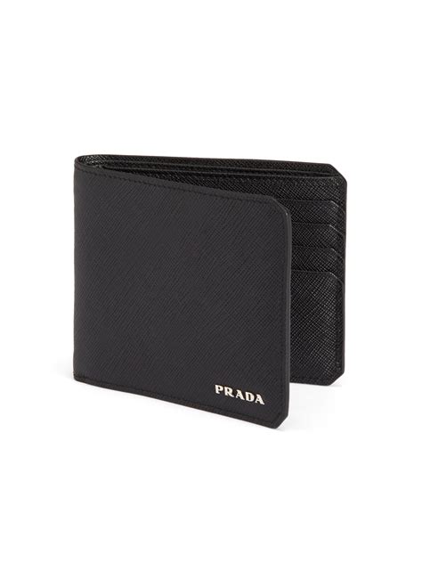 prada men's wallet with coin compartment|Prada men's bifold wallet.